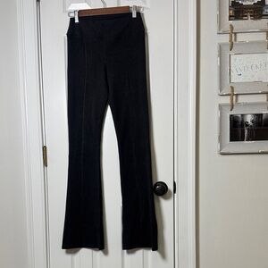 Mono B Fleece Flare Leggings Small Front Slit High Rise Tall Long Inseam